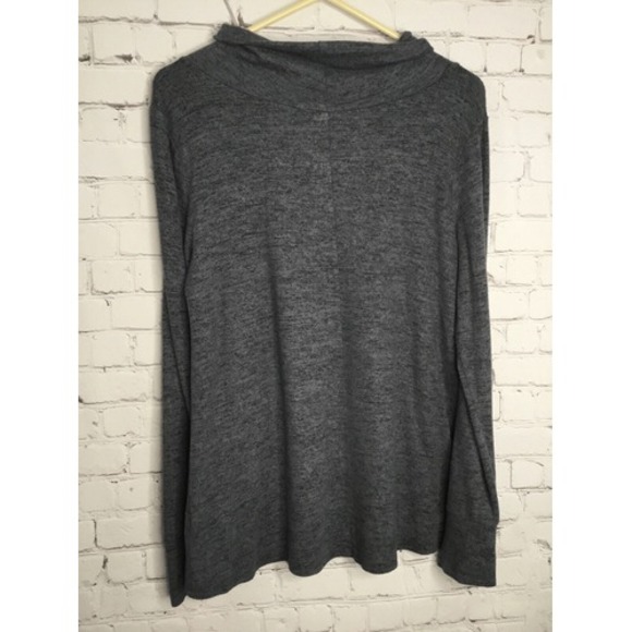 Anthropologie Lazy Sundays Tunic Women's Size L Sweater Heater Gray Cowl Neck - Picture 9 of 12